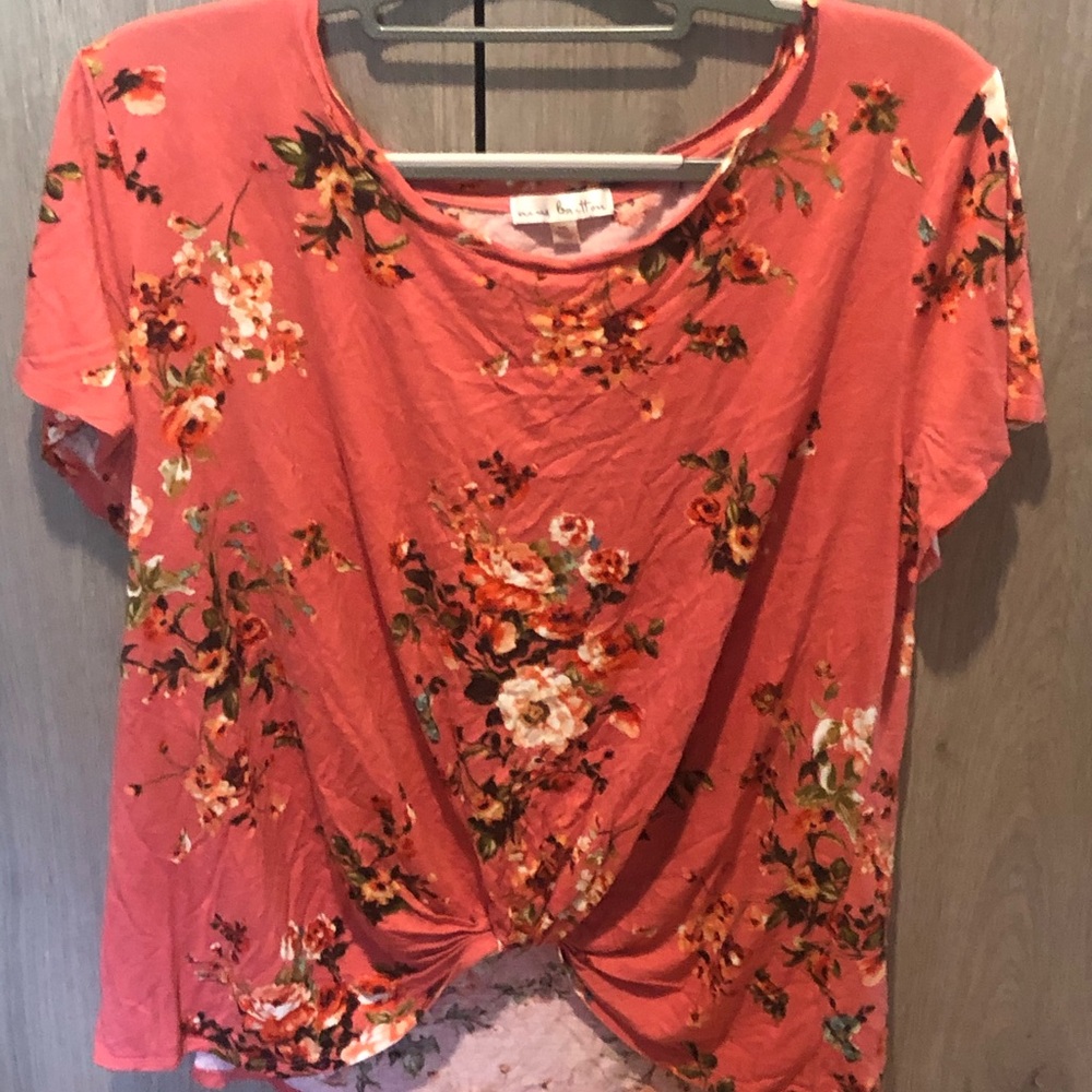Red floral top